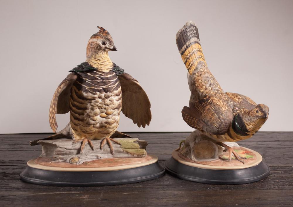 PAIR OF BOEHM BISQUE PORCELAIN