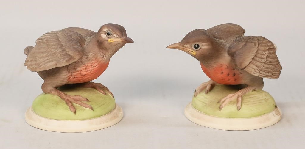 PAIR OF BOEHM PORCELAIN BABY