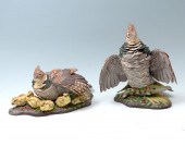 PAIR OF BOEHM PORCELAIN RUFFED