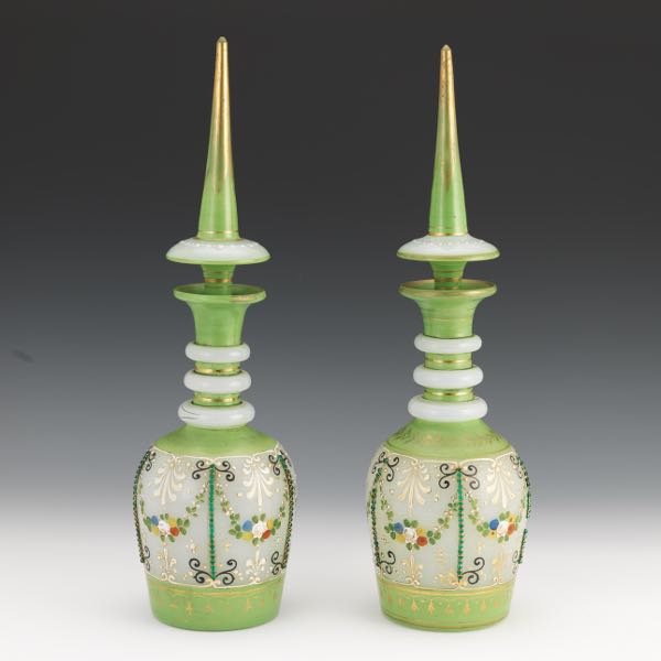 PAIR OF BOHEMIAN BEJEWELLED