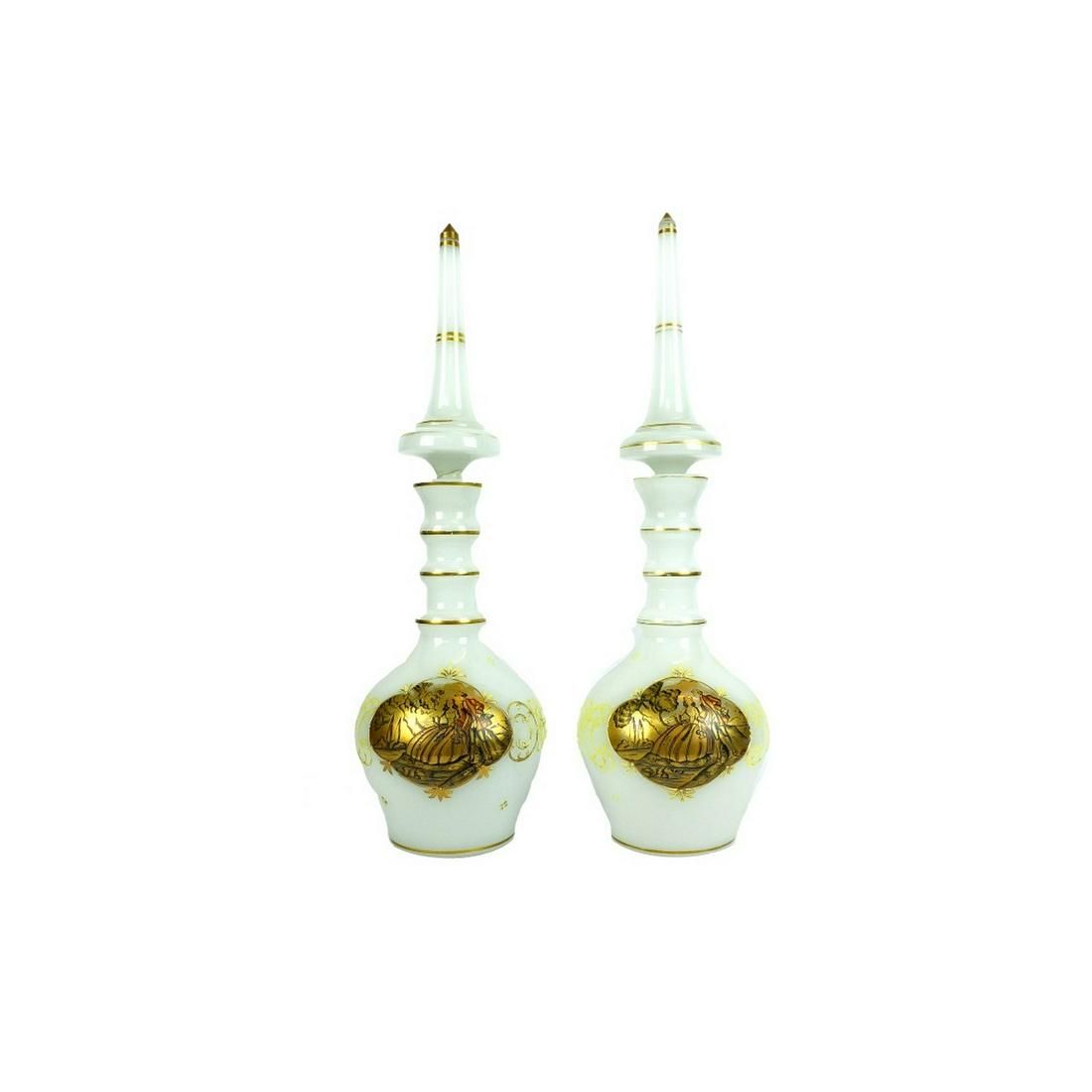 PAIR OF BOHEMIAN DECANTERSPair of