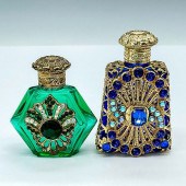 PAIR OF BOHEMIAN FILIGREE PERF