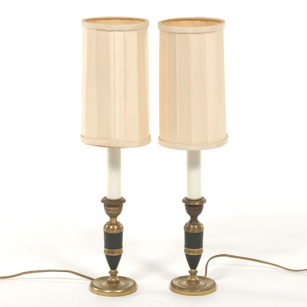 PAIR OF BOUDOIR LAMPS 18 ½" Pair of