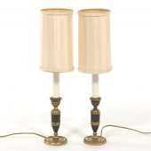 PAIR OF BOUDOIR LAMPS 18 ½" Pa