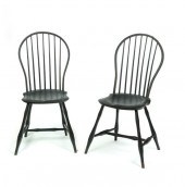 PAIR OF BOW-BACK WINDSOR SIDE