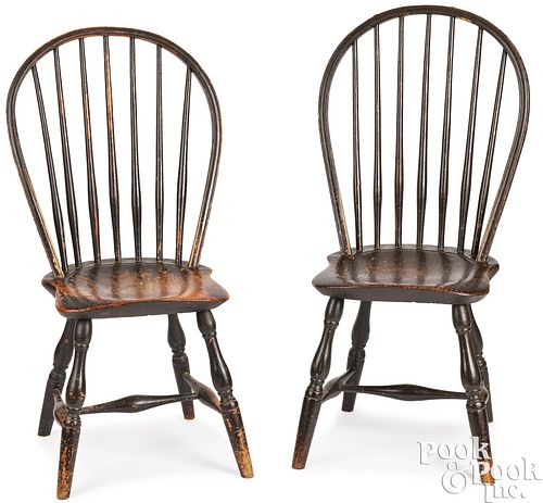 PAIR OF BOWBACK WINDSOR SIDE