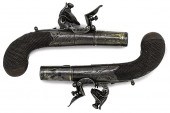 Pair of Box Flintlock Pistols