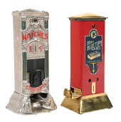 PAIR OF BOXED MATCH VENDING MA