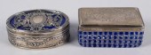 PAIR OF BOXES, ONE ENAMEL, ONE