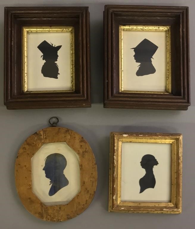 Pair of boy and girl silhouettes,