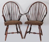 PAIR OF BRACEBACK WINDSOR ARMC