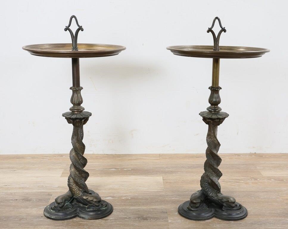 PAIR OF BRADLEY & HUBBARD BRASS