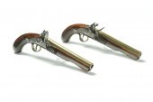 PAIR OF BRASS-BARRELED FLINTLO