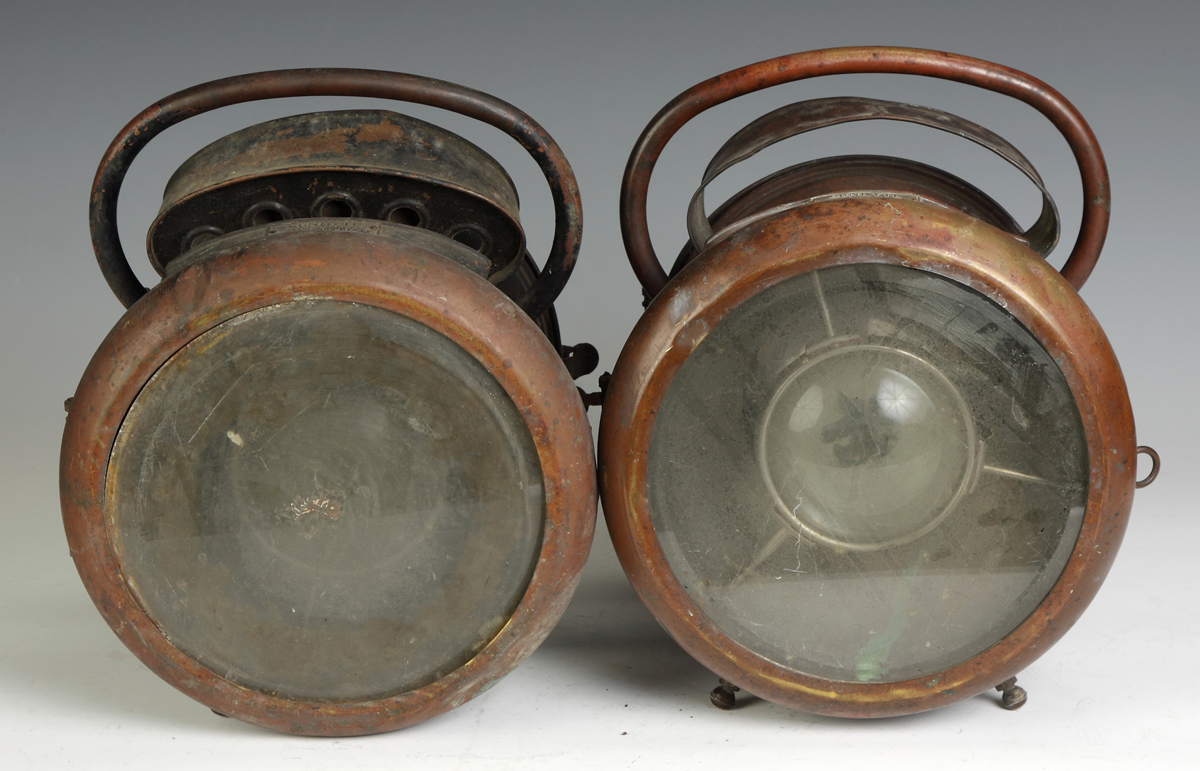 Pair of Brass & Beveled Glass