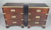 PAIR OF BRASS BOUND ENGLISH CA