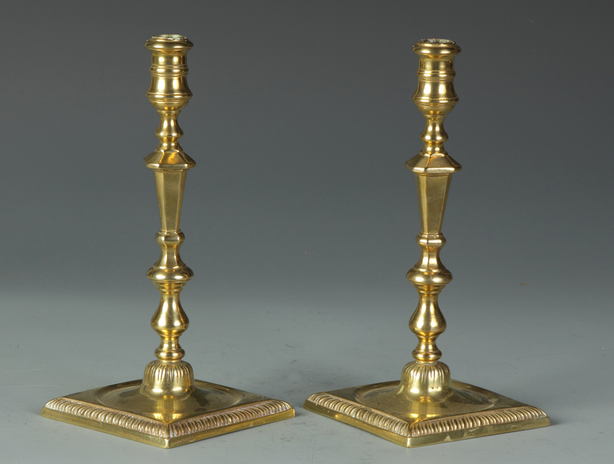 Pair of Brass Candlesticks Ht.