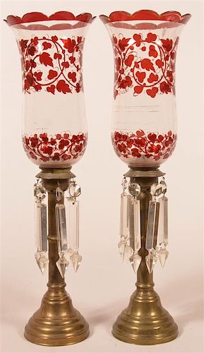 PAIR OF BRASS CANDLESTICKS.Pair