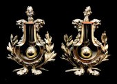 PAIR OF BRASS CHENETS, 19TH/20