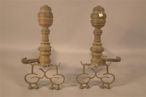 PAIR OF BRASS GEORGIAN STYLE