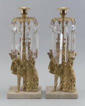 PAIR OF BRASS GIRANDOLES SECON