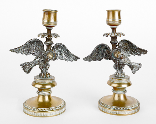 Pair of brass Heraldic Eagle