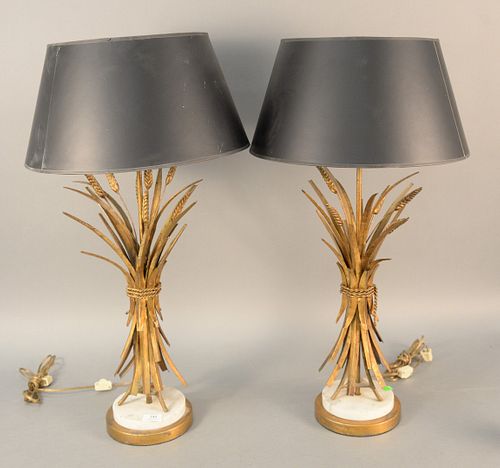 PAIR OF BRASS MID-CENTURY MODERN