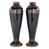 PAIR OF BRASS MOUNTED ART DECO