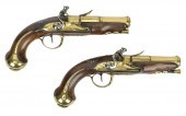 PAIR OF BRASS MOUNTED FLINT LO