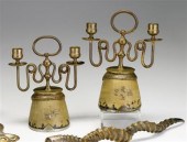 Pair of brass mounted horse ho