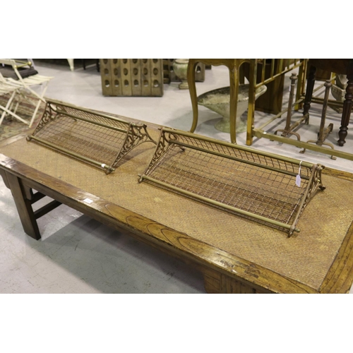 Pair of brass NSW railway luggage
