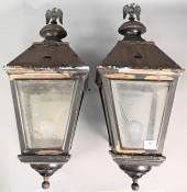 PAIR OF BRASS OUTDOOR LANTERN