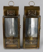 PAIR OF BRASS PATENTED DAVEY M