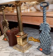 Pair of brass pineapple form d