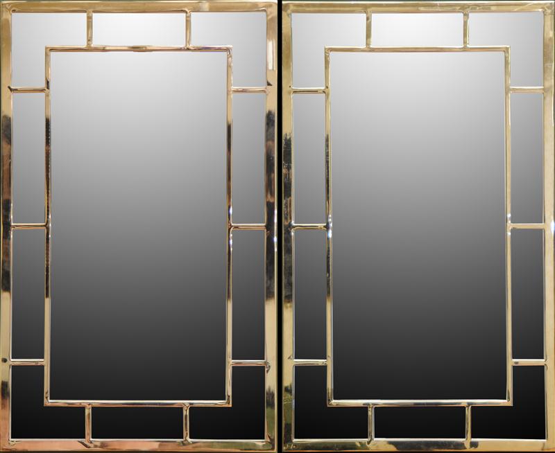 PAIR OF BRASS PLATED STEEL