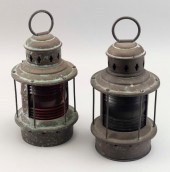 PAIR OF BRASS PORT AND STARBOA