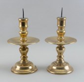 PAIR OF BRASS PRICKET STICKS 1