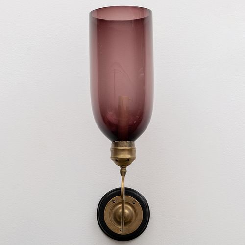 PAIR OF BRASS SCONCES WITH A PAIR