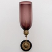 PAIR OF BRASS SCONCES WITH A P