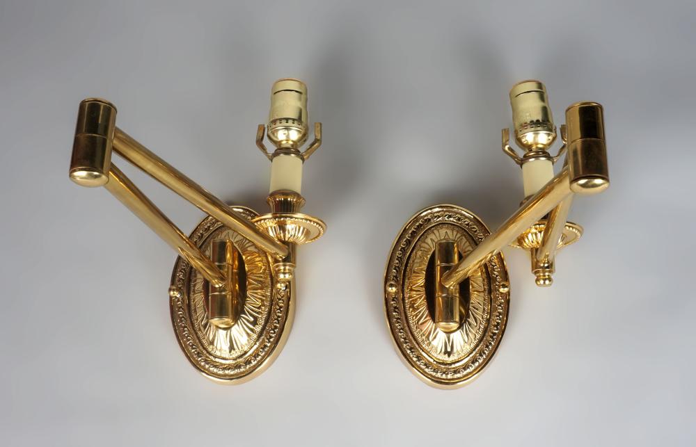PAIR OF BRASS SCONCESPAIR OF