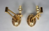 PAIR OF BRASS SCONCESPAIR OF B