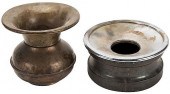 PAIR OF BRASS SPITTOONS.Pair o