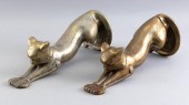 PAIR OF BRASS STRETCHING FELIN