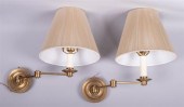 PAIR OF BRASS SWING ARM HANSEN