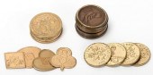 PAIR OF BRASS WHIST COUNTER BO