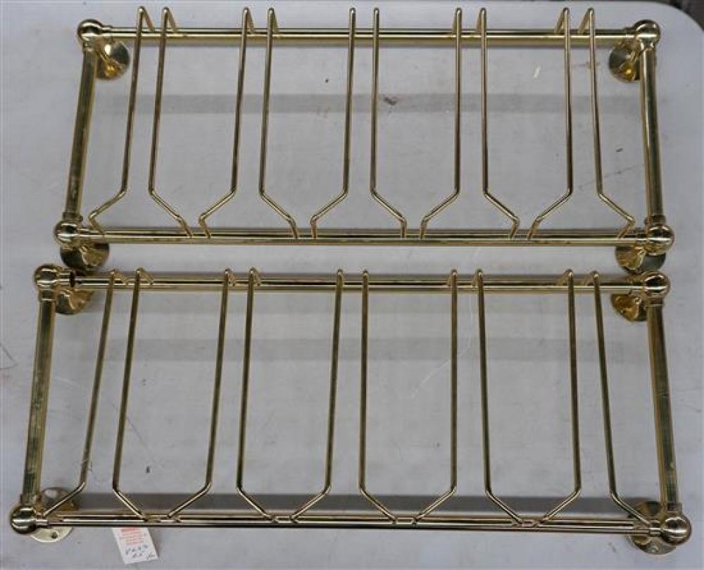 PAIR OF BRASS WINE GLASS