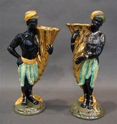 PAIR OF BRAYTON'S DECORATED CE