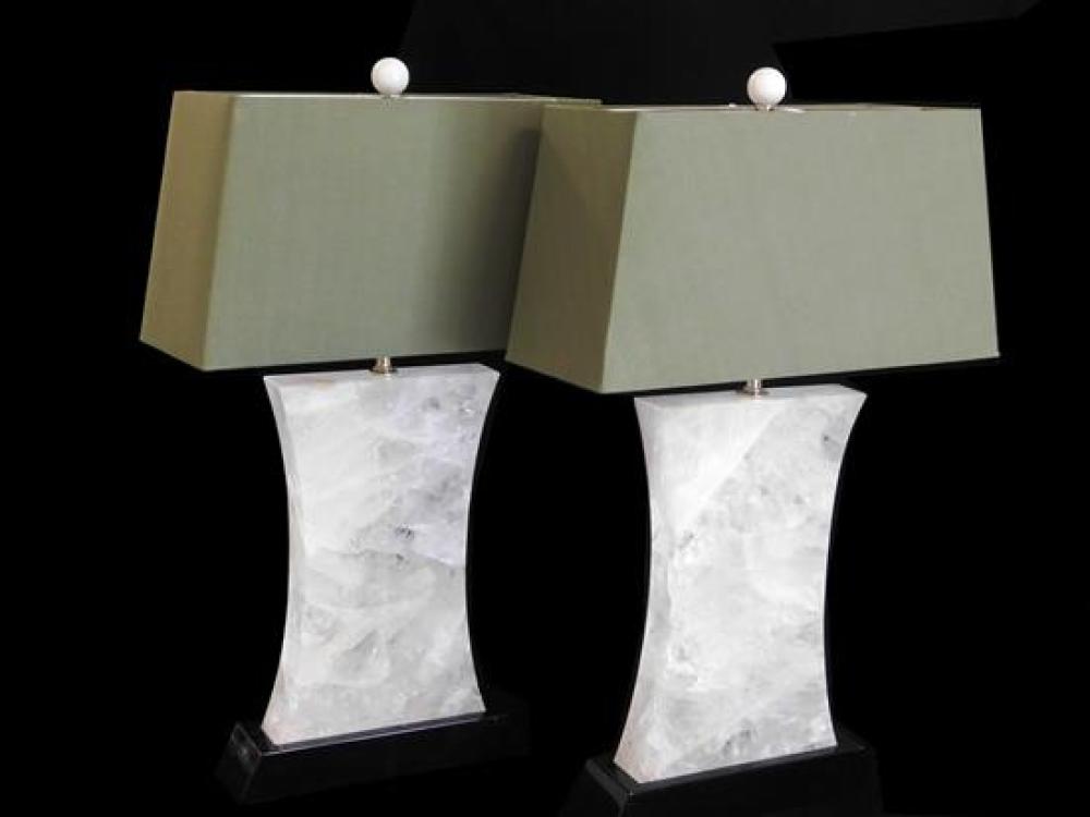 PAIR OF BRAZILIAN ROCK CRYSTAL