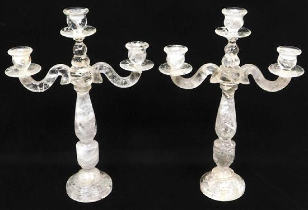 PAIR OF BRAZILIAN ROCK CRYSTAL