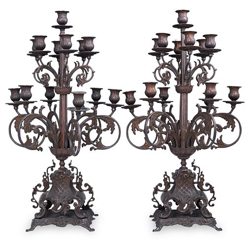 PAIR OF BREVETTATO STYLE BRONZE