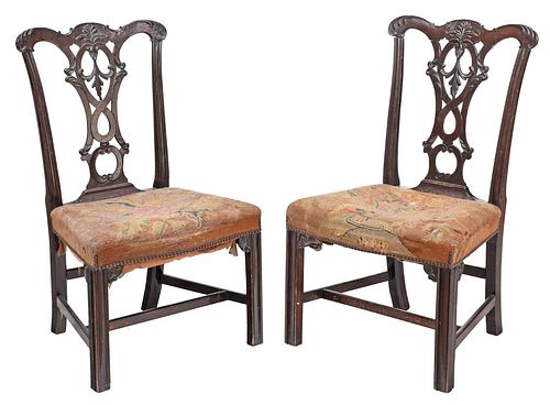 PAIR OF BRITISH CHIPPENDALE STYLE